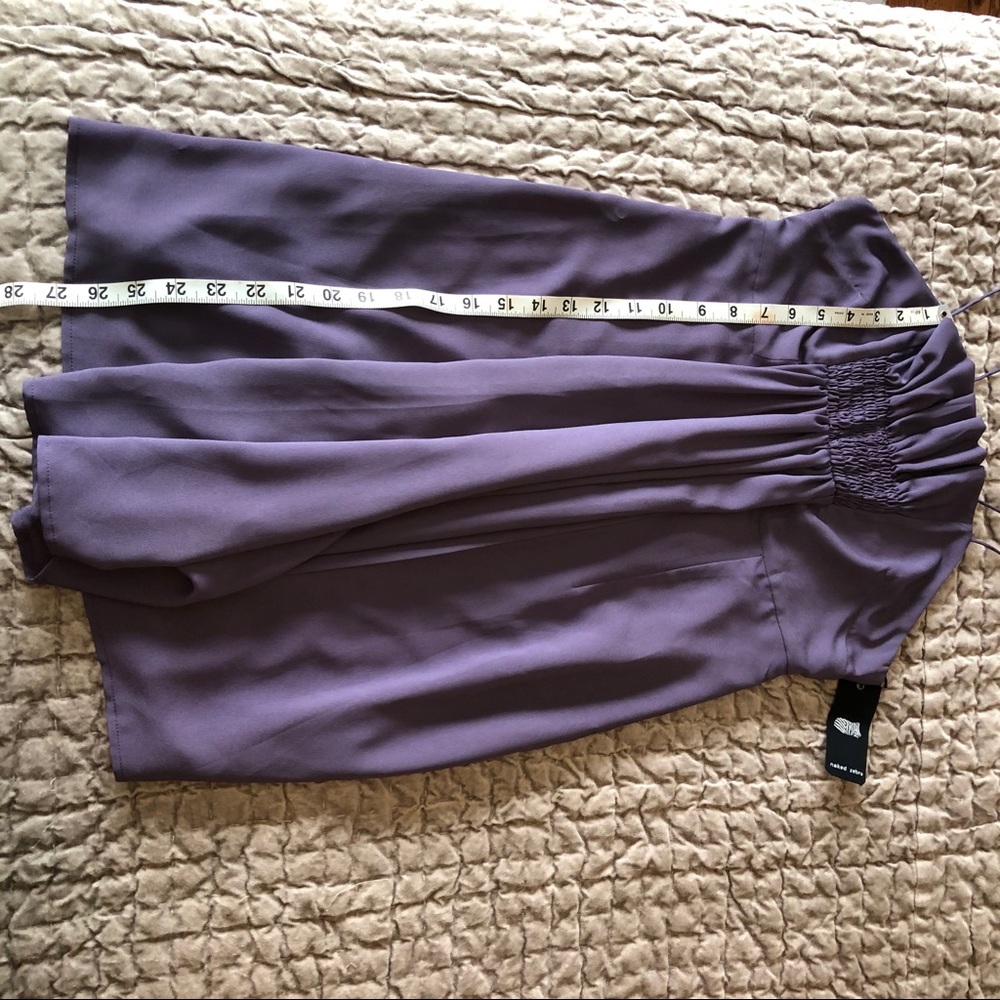 Naked Zebra Pleated Front Dress Purple NWT Small - Picture 12 of 13